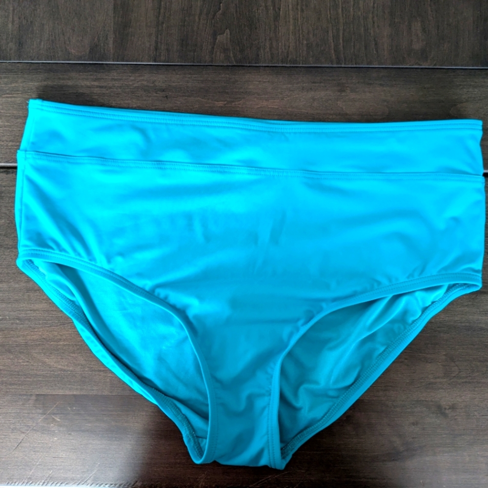 Lands' End Aqua Bikini Bottom